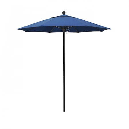 California Umbrella 7.5' Black Aluminum Market Patio Umbrella, Sunbrella Regatta 194061334539